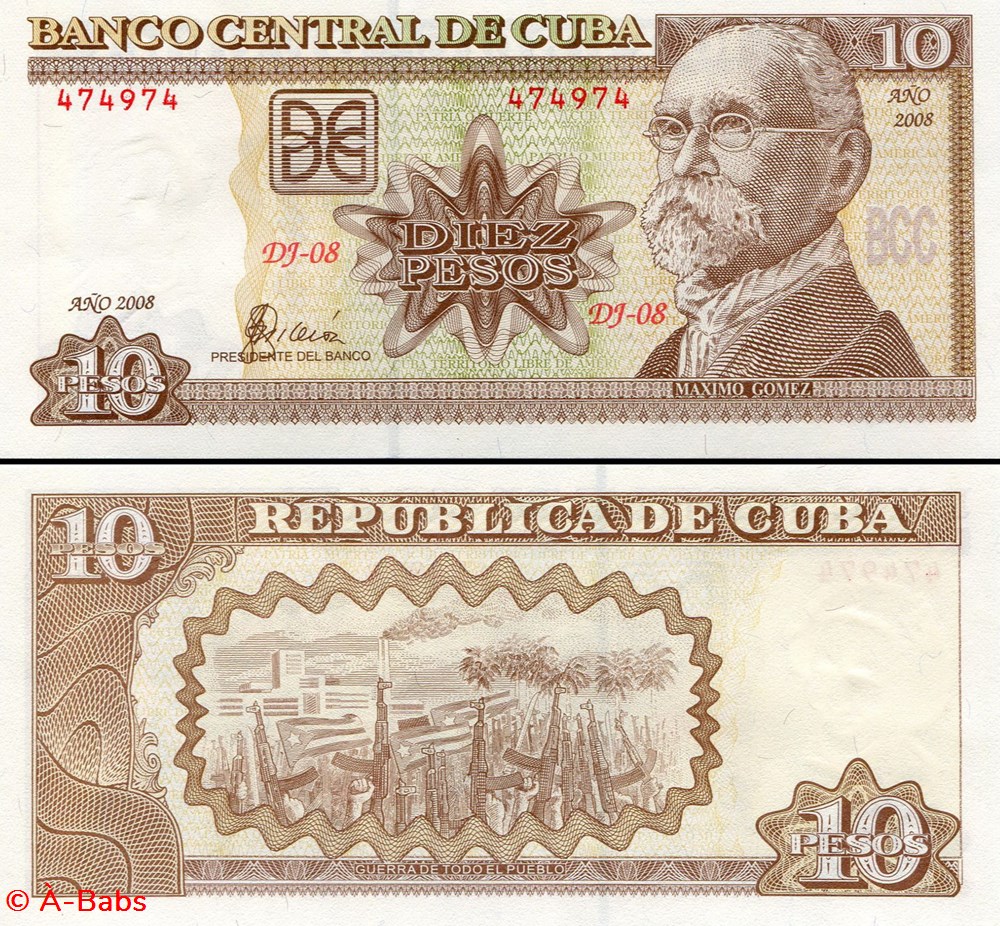 CUBA - PICK 117j - 10 PESOS - 2008 billets amerique centrale et caraibes cuba pick 117j 10 pesos 2008