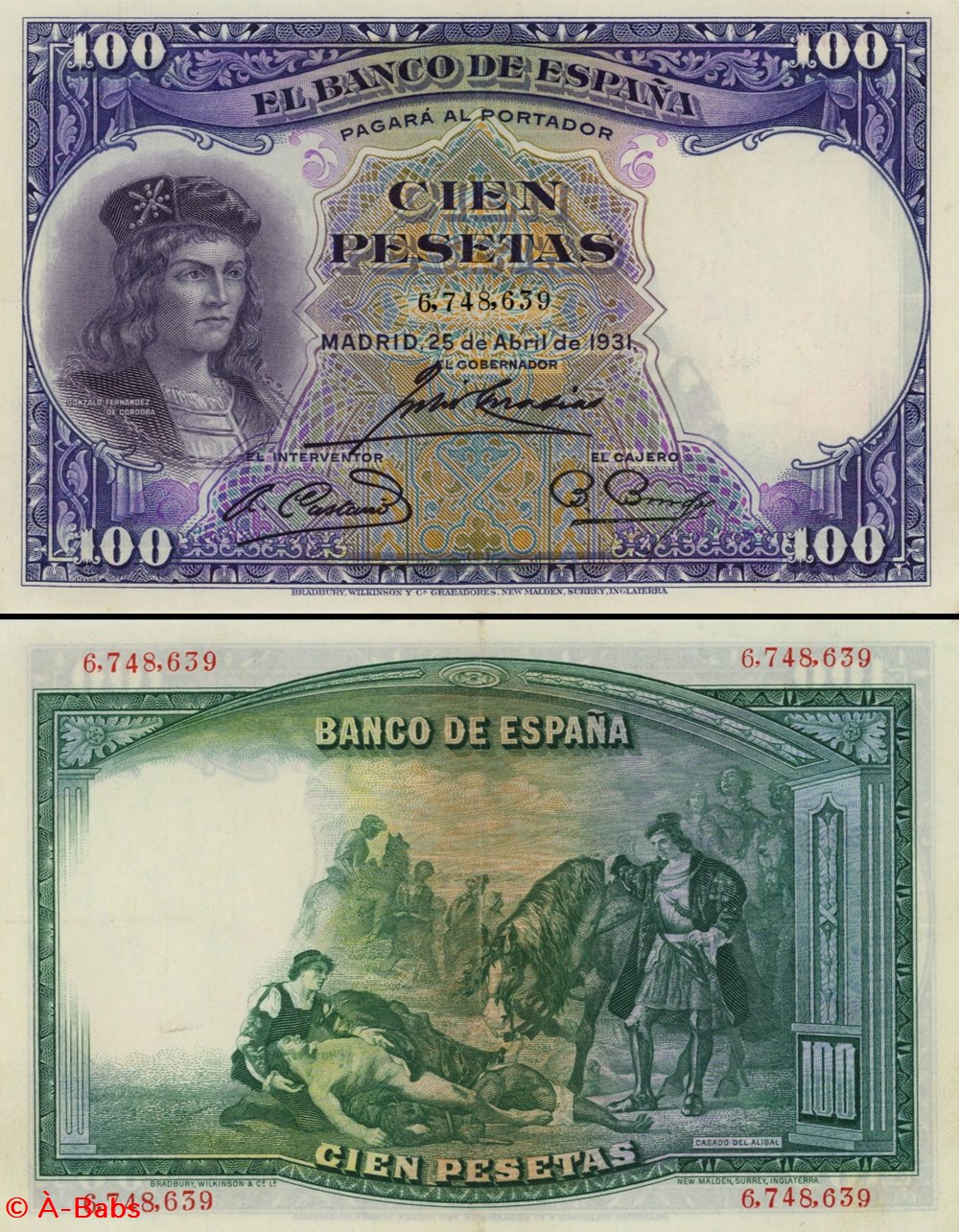 ESPAGNE - PICK 083 - 100 PESETAS - 1931 billets europe espagne pick 083 100 pesetas 1931