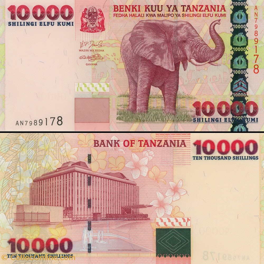TANZANIE - PICK 39a - 10 000 SHILINGI - 2003 billets afrique tanzanie pick 39a 10 000 shilingi 2003