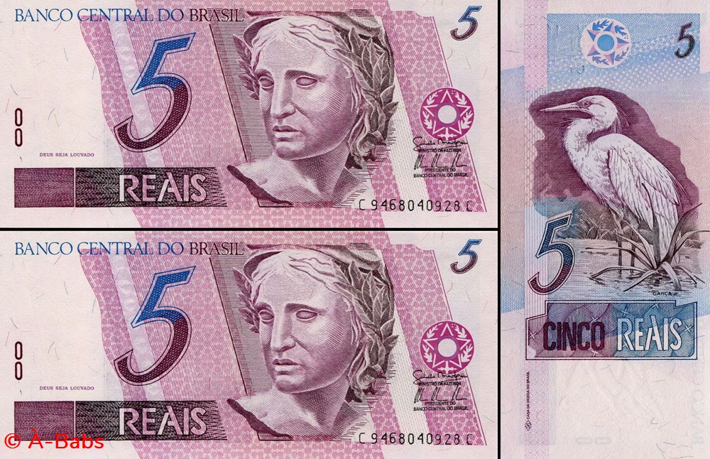 billets amerique du sud bresil pick 244aj 5 reais 2009
