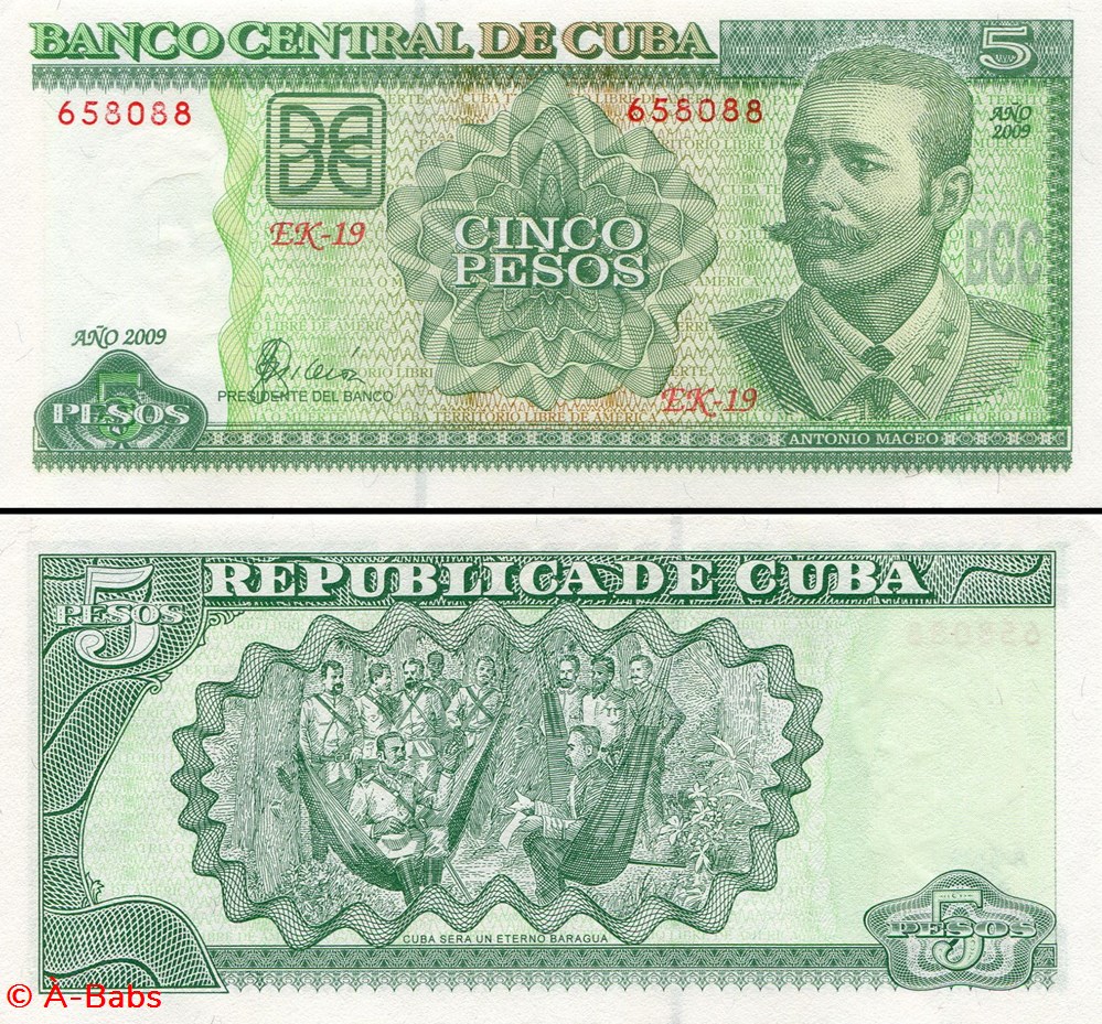CUBA - PICK 116k - 5 PESOS - 2009 billets amerique centrale et caraibes cuba pick 116k 5 pesos 2009