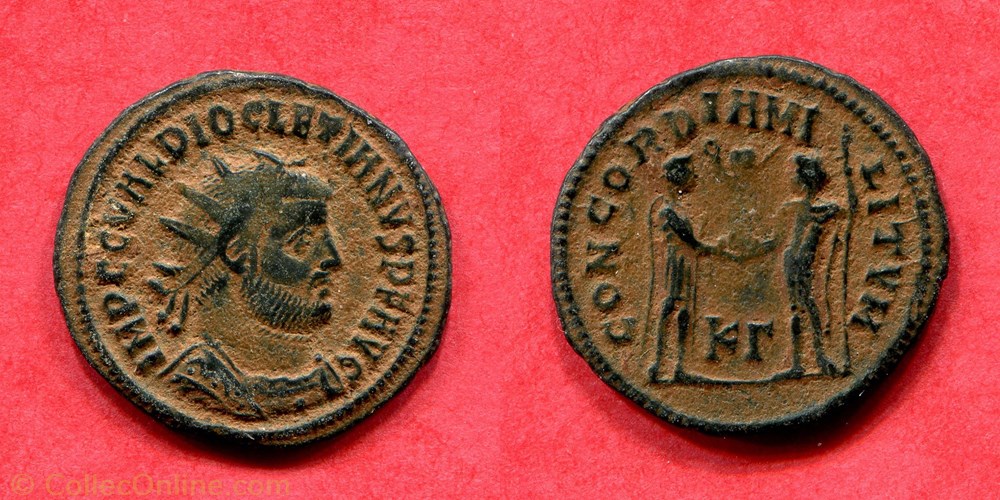 monnaie antique av jc ap romaine diocletien concordia mili itvm ric 15a