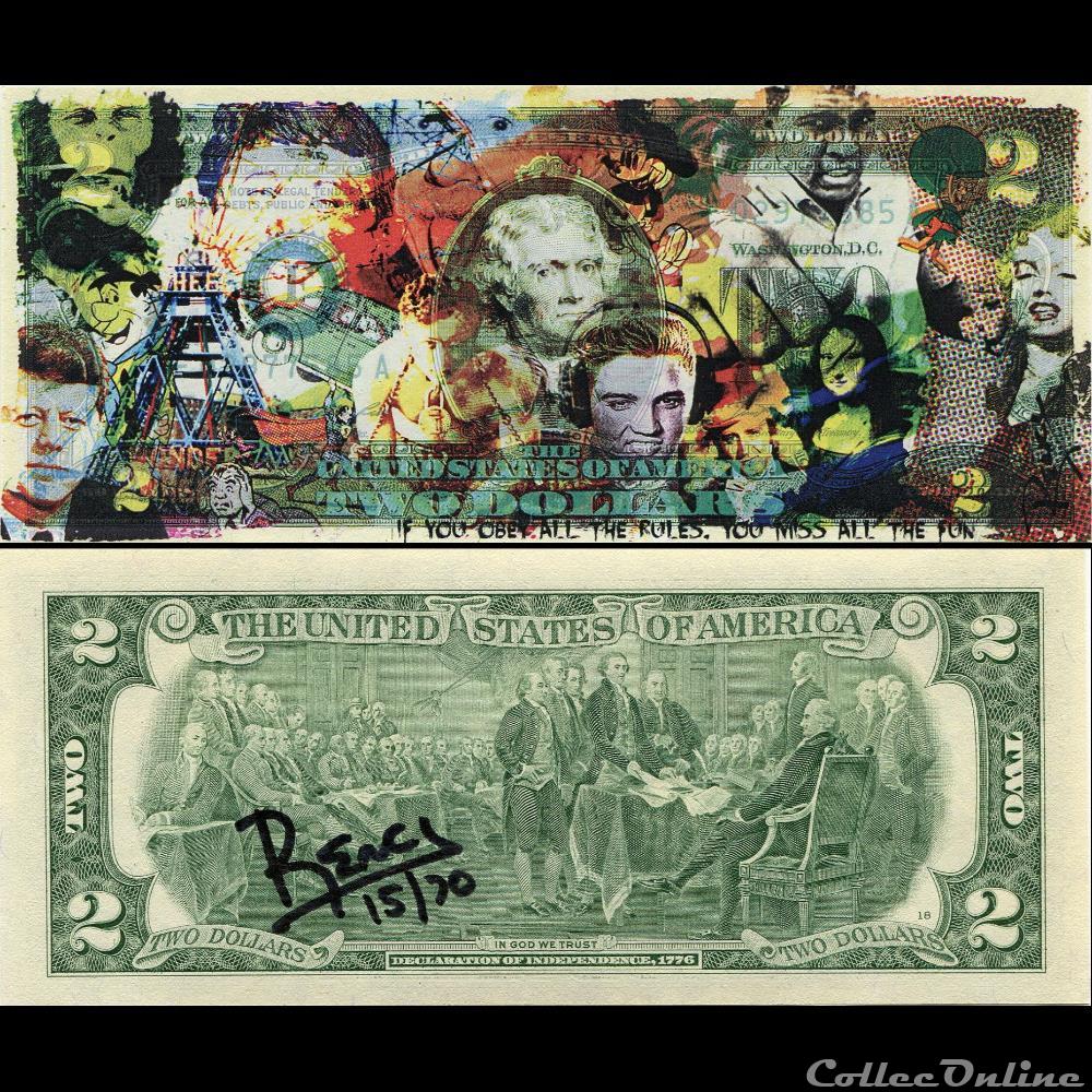 Z - 2 $ - DOLLAR RENCY billet etat uni argentine z 2 dollar rency