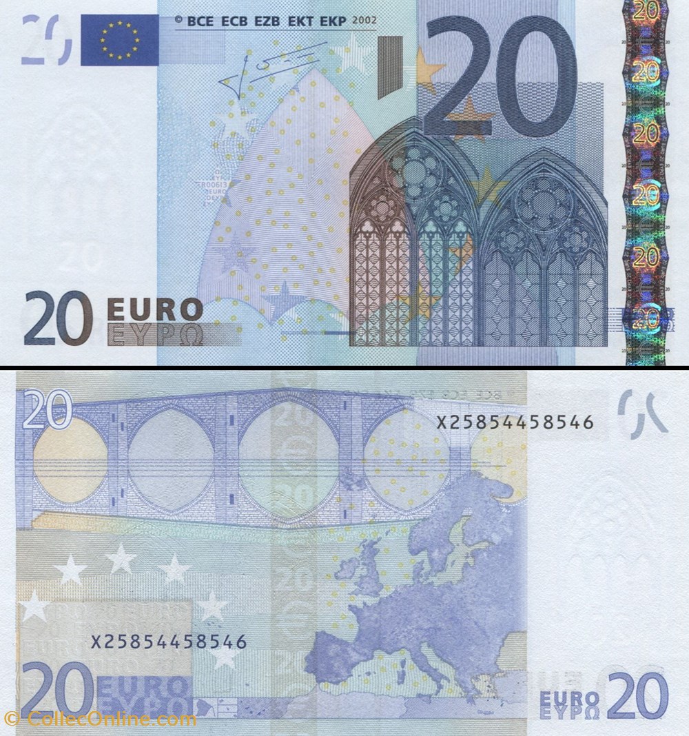 20 EUROS - SIGNATURE TRICHET - PICK 10 X 2 - ALLEMAGNE billets 20 euros signature trichet pick 10 x 2 allemagne