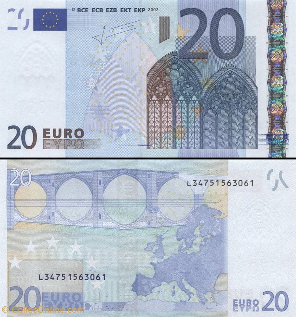 20 EUROS - SIGNATURE TRICHET - PICK 10 L 2 - FINLANDE billets 20 euros signature trichet pick 10 l 2 finlande