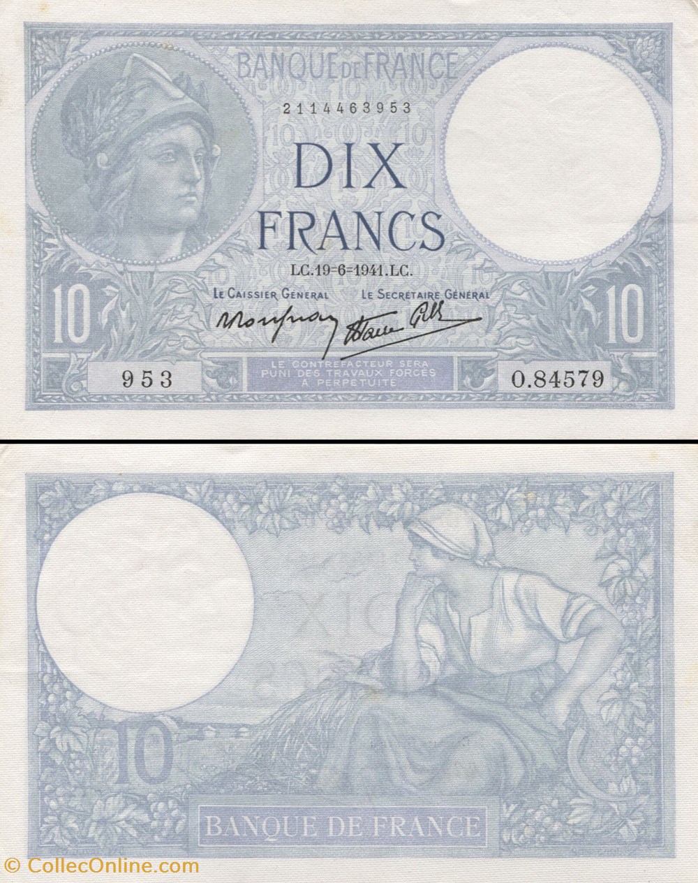 billets europe france 10 francs