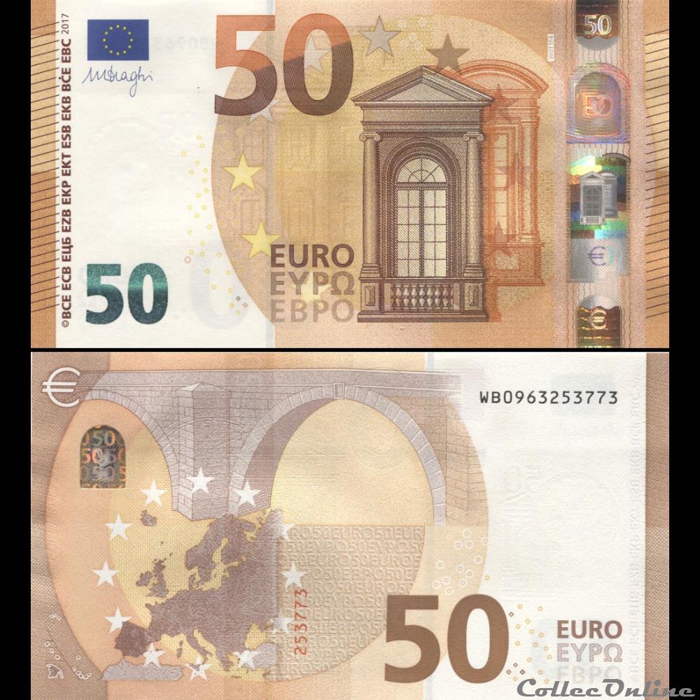 50 EUROS - SIGNATURE DRAGHI - PICK 23 W - ALLEMAGNE billet 50 euros signature draghi pick 23 w allemagne