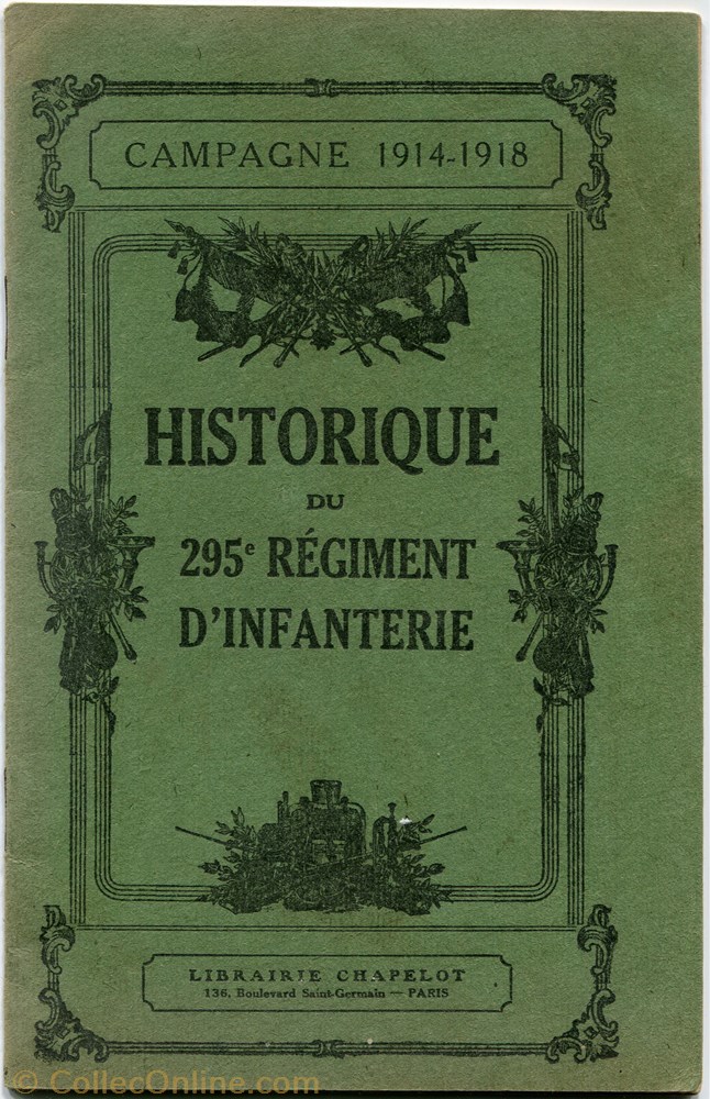 militarium livre revue catalogue historique du 295 regiment infanterie