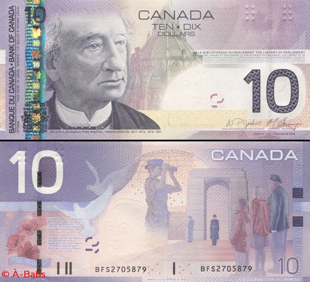 CANADA - PICK 102 a2 - 10 DOLLARS - 2009 billets amerique du nord canada pick 102 a2 10 dollars 2009