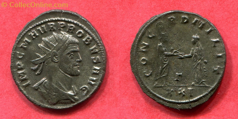 PROBUS - CONCORD MILIT - RIC 651 monnaie antique av jc a ap romaine republicaine imperiale probus concord milit ric 651