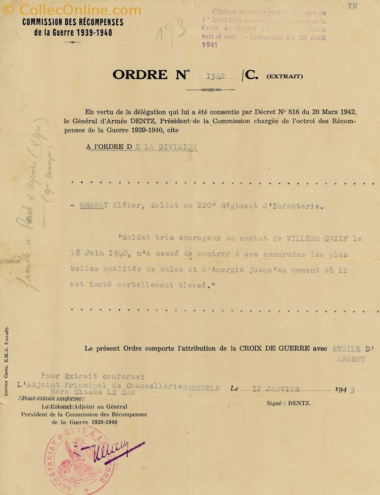 Croix de Guerre 1939-1940 militarium medaille insigne croix de guerre 1939 1940