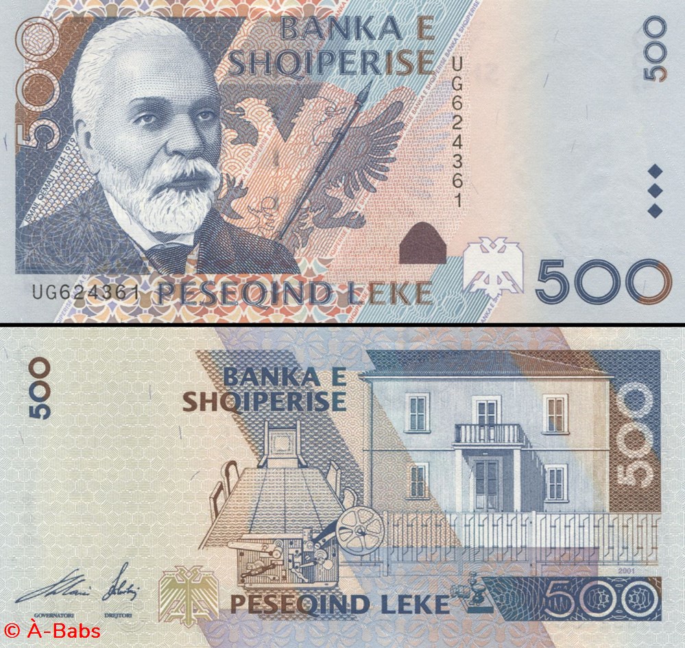 ALBANIE - PICK 68 - 500 LEKE - 2001 billets europe albanie pick 68 500 leke 2001