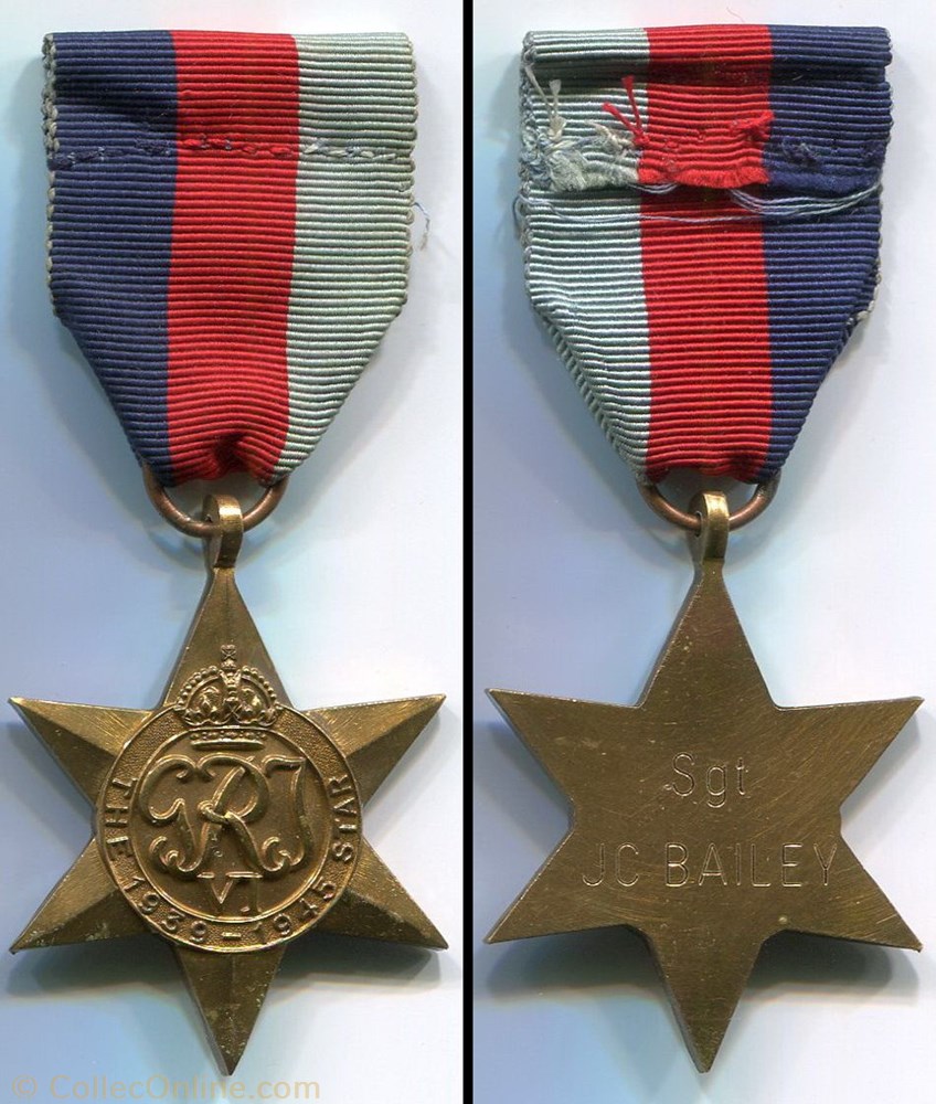 Médaille 39-45 Star (1939-1945 )- Royaume Uni militarium insigne medaille 39 45 star 1939 1945 royaume uni