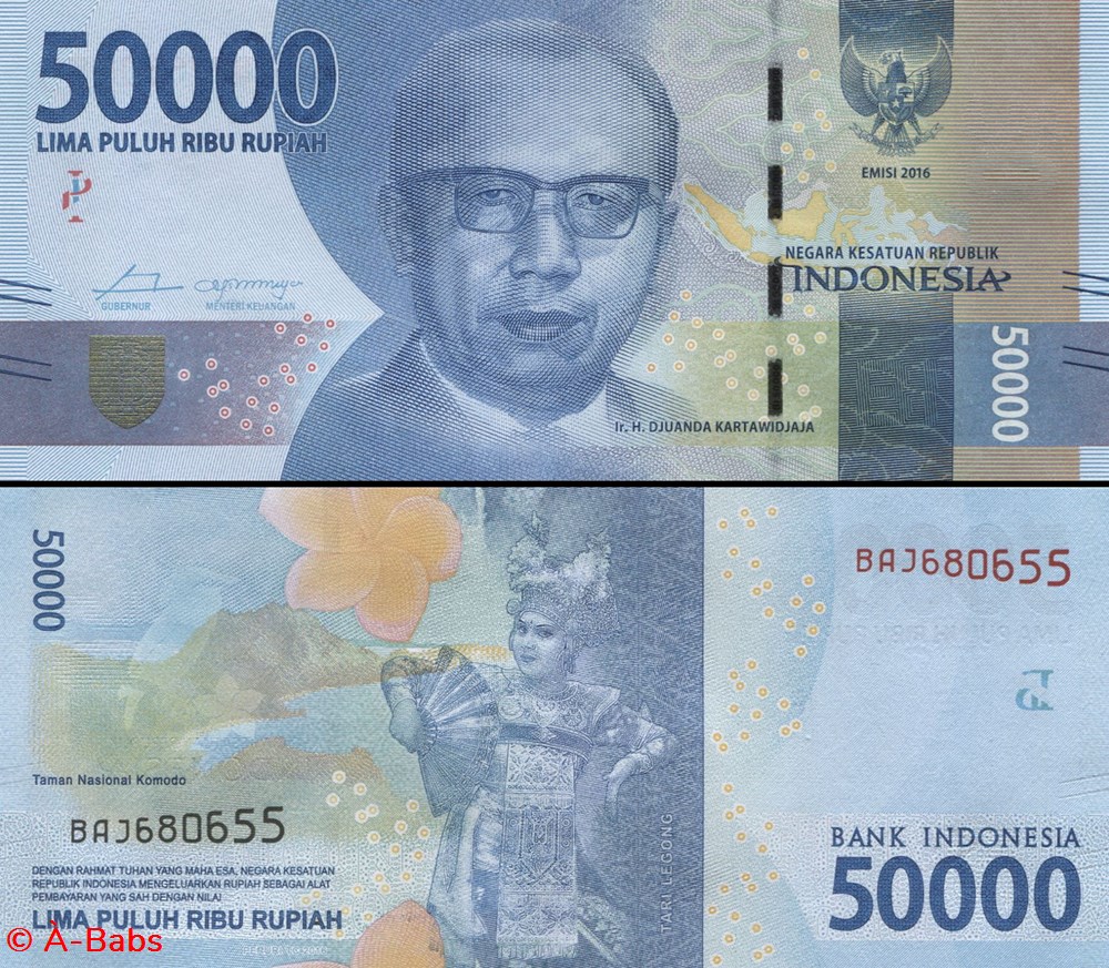 INDONÉSIE - PICK 159 a - 50 000 ROUPIES - 2016 billets asie indonesie pick 159 a 50 000 roupies 2016