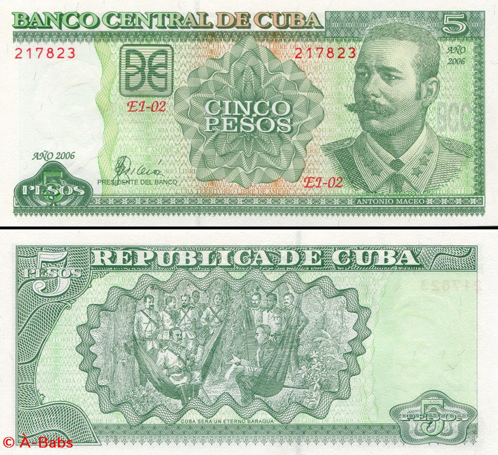 CUBA - PICK 116i - 5 PESOS - 2006 billets amerique centrale et caraibes cuba pick 116i 5 pesos 2006