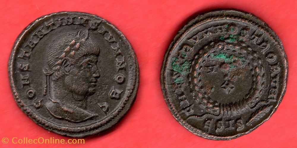 CONSTANTIN II - CAESARVM NOSTRORVM, VOT/•/X , ESIS palme monnaies antiques romaines imperiales et republicaines constantin ii caesarvm nostrorvm vot x esis palme
