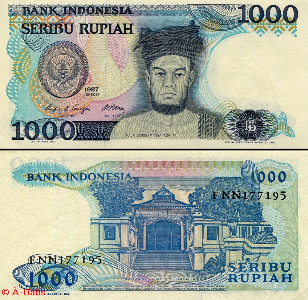 billets asie indonesie pick 124 a 1000 roupies 1987