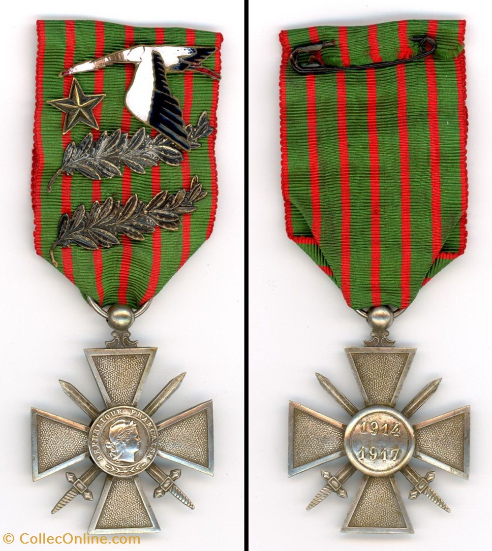 militaria medailles insignes croix de guerre 1914 1917