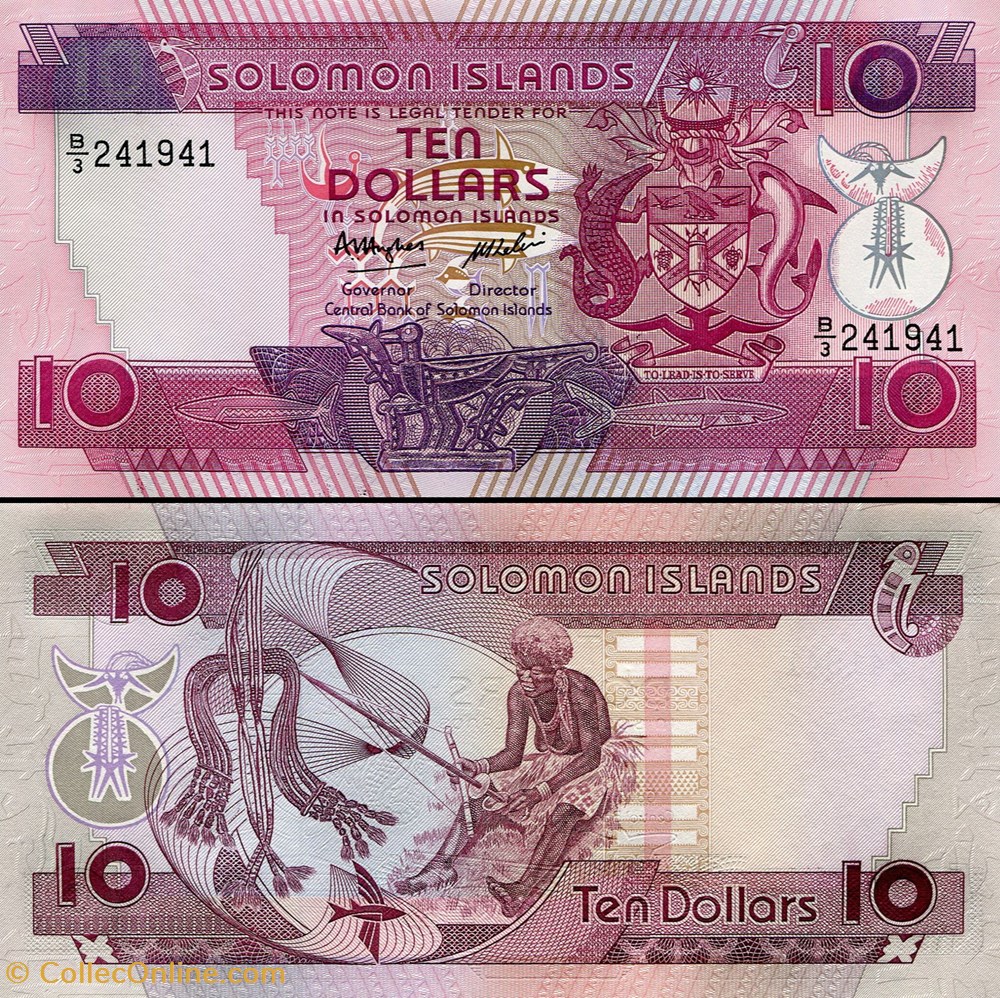 ILES SALOMON - PICK 15a - 10 DOLLARS - 1986 billets oceanie iles salomon pick 15a 10 dollars 1986