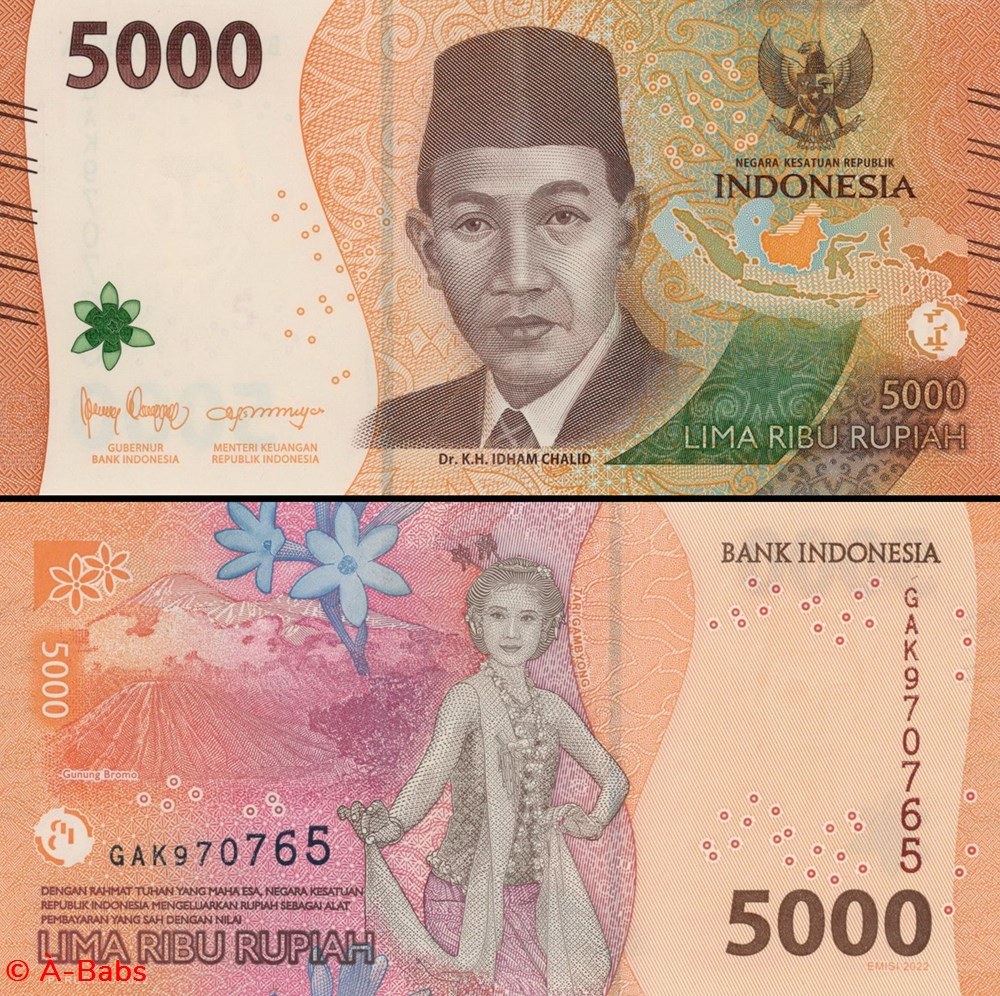 INDONÉSIE - PICK 164 a - 5000 ROUPIES - 2022 billets asie indonesie pick 164 a 5000 roupies 2022