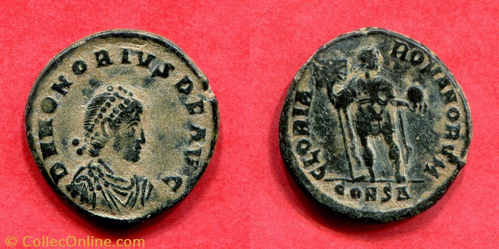 HONORIUS - GLORIA - ROMANORVM// CONS - RIC 88 monnaie antique av jc ap romaine republicaine imperiale honorius gloria romanorvm cons ric 88