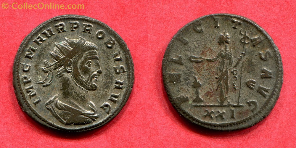 monnaie antique jc ap romaine republicaine imperiale probus felicitas avg ric 675