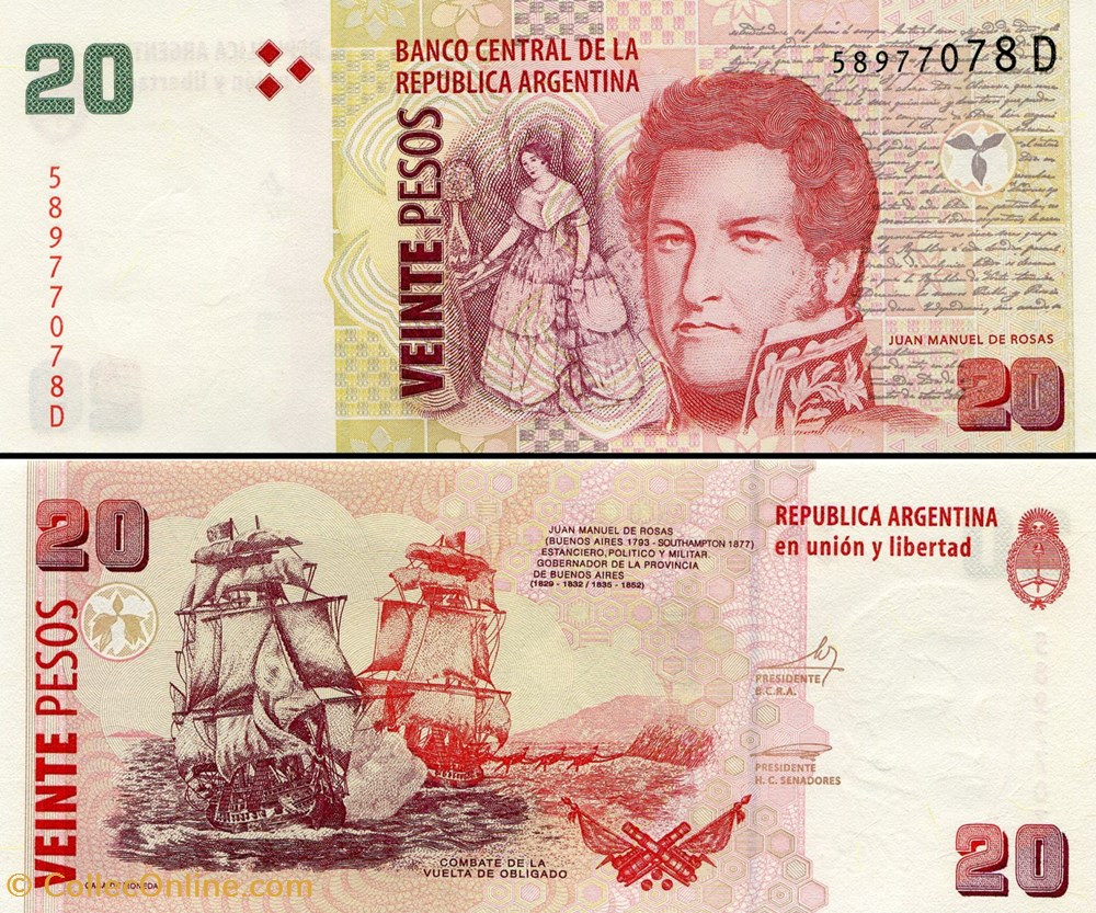 billets amerique du sud argentine pick 355 a 4 20 pesos 2003