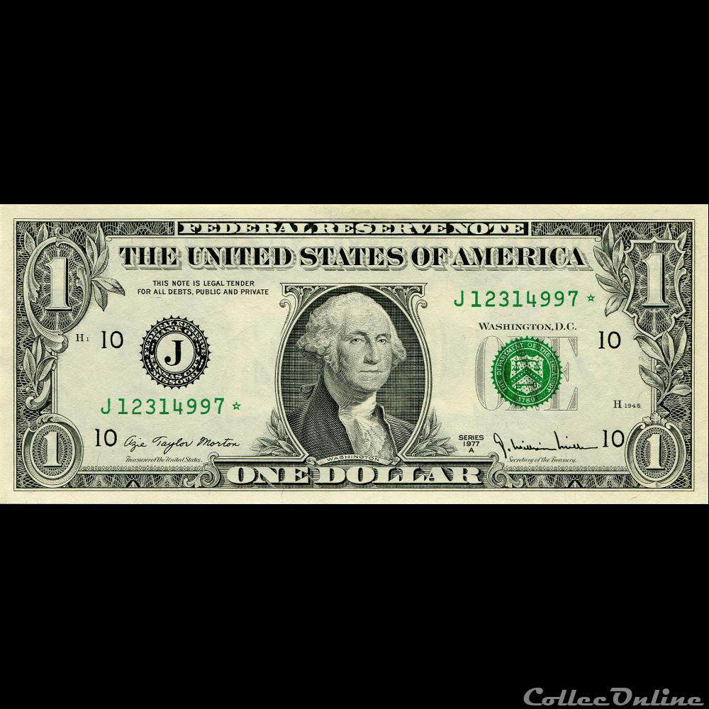 billet amerique du nord etat uni j 1 federal reserve notes small size 1977a series