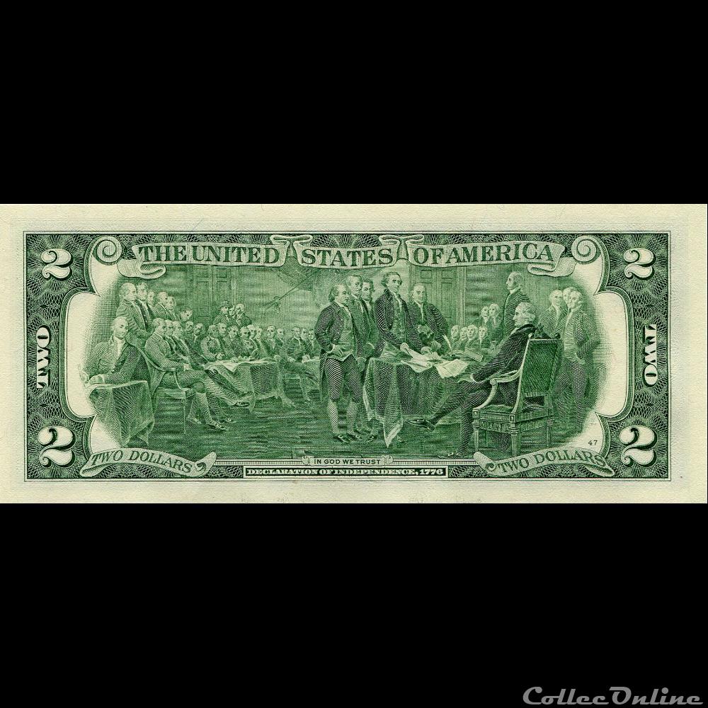 A- Boston District - 2$ Federal Reserve Notes - Small Size 2013 Series billets amerique du nord etats unis a boston district 2 federal reserve notes small size 2013 series
