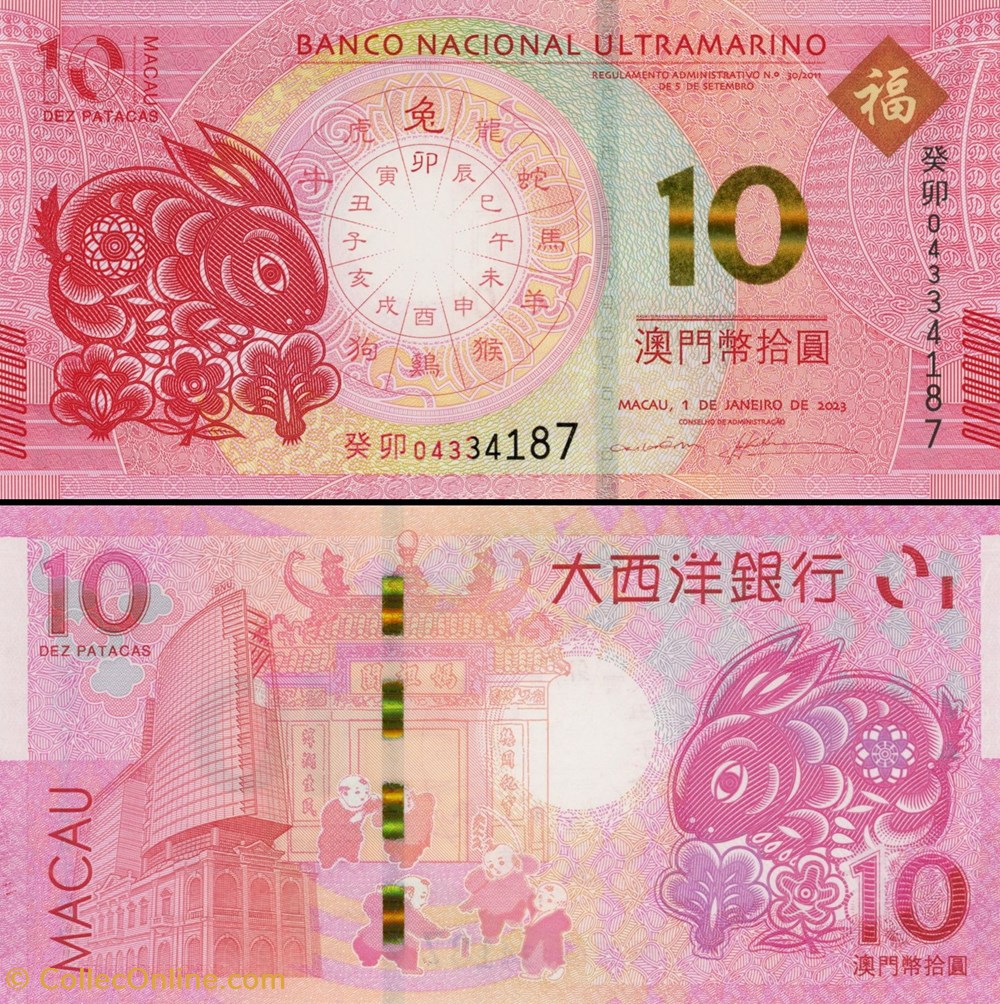 MACAO - PICK 88 H - 10 PATACAS - 2023 billets asie macao pick 88 h 10 patacas 2023