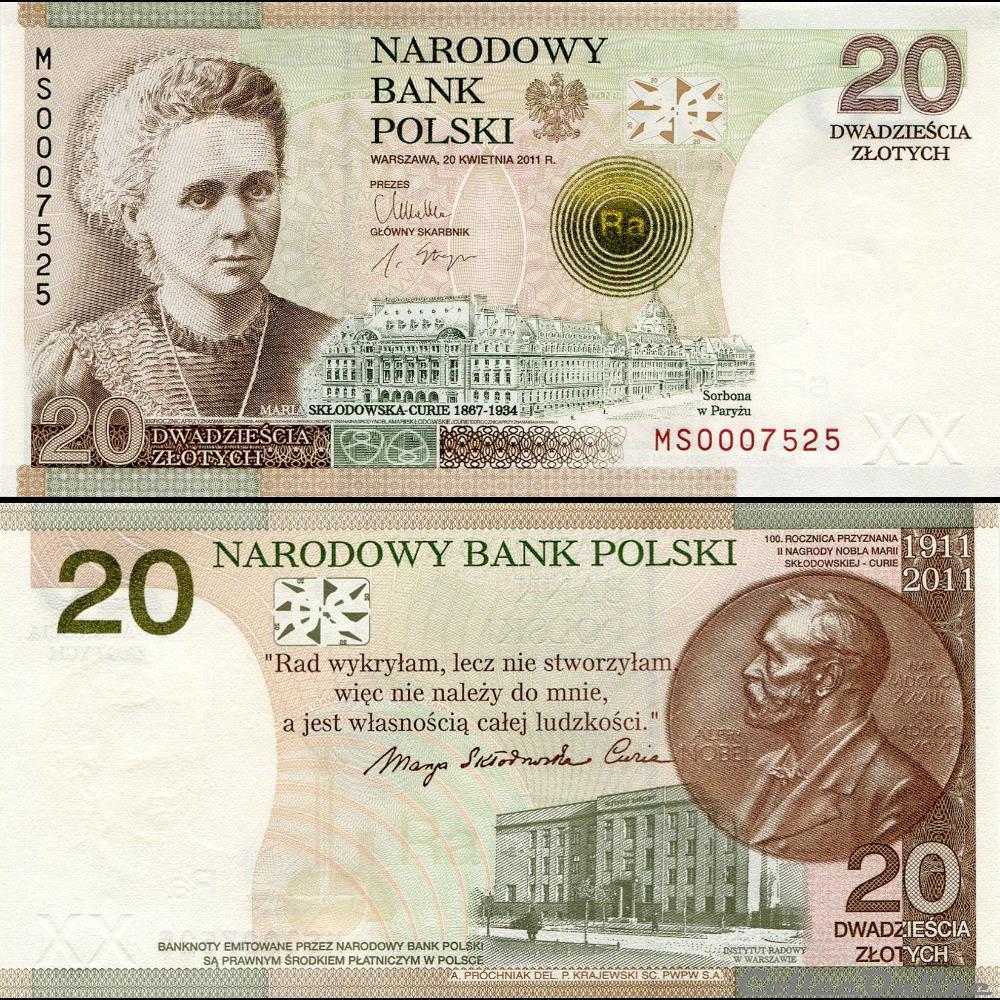 POLOGNE - PICK 182 - 20 ZLOTYCH - 2011 billet sao tome et principe pologne pick 182 20 zlotych 2011