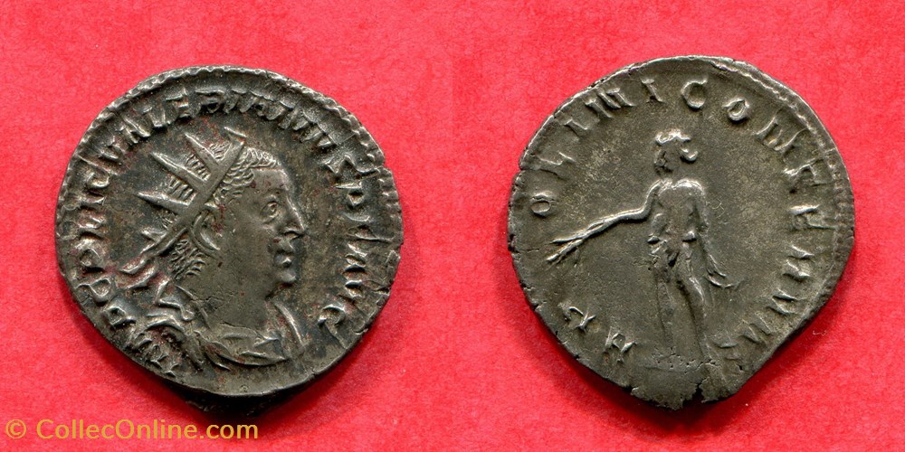 monnaie antique av jc romaine republicaine imperiale valerien i ap olini conserva ric 72