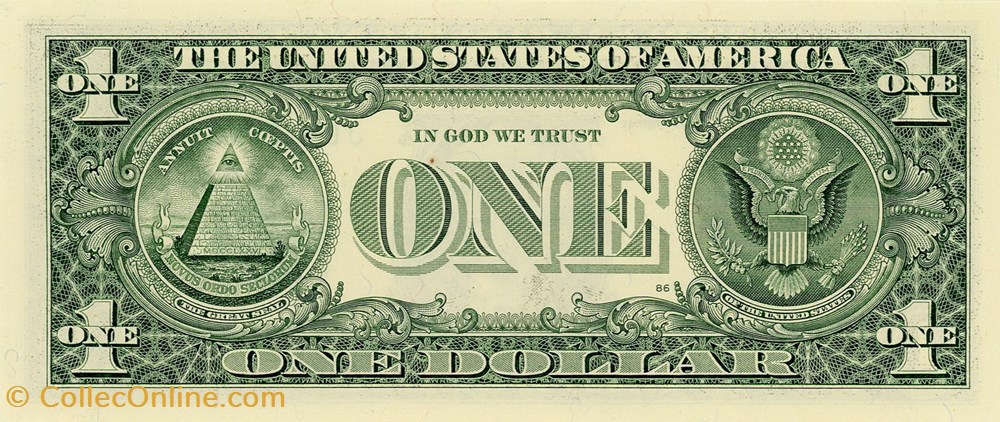 J- 1$ Federal Reserve Notes - Small Size 2006 Series billet amerique du nord etat uni j 1 federal reserve notes small size 2006 series