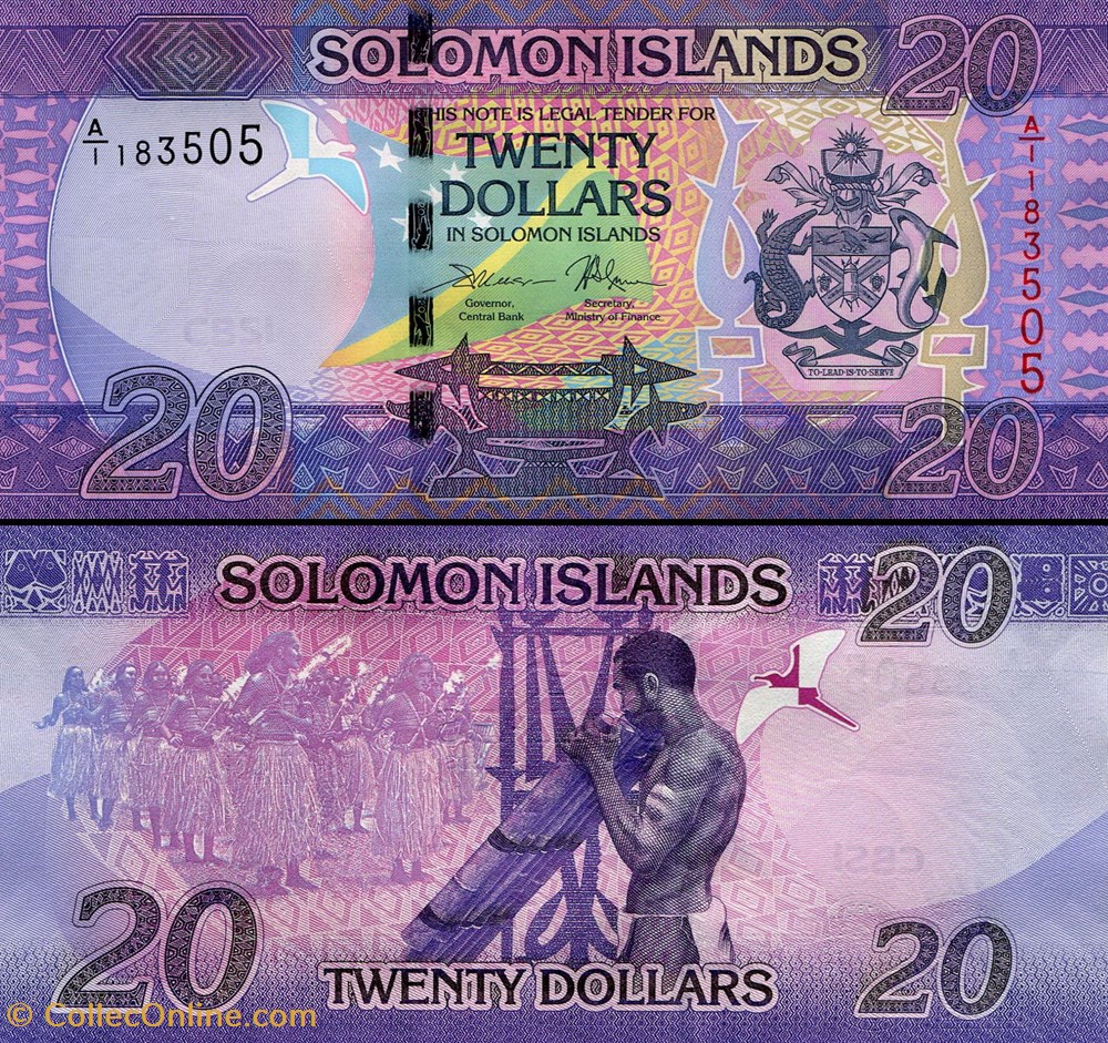 ILES SALOMON - PICK 34 - 20 DOLLARS - 2017 billets oceanie iles salomon pick 34 20 dollars 2017