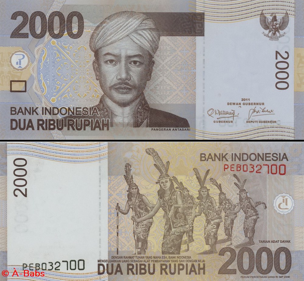 billets asie indonesie pick 148c 2000 roupies 2011