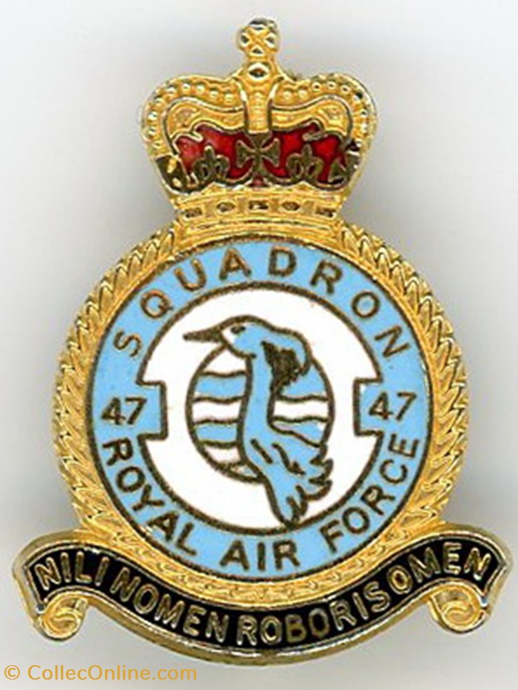 Insigne R.A.F - 47° Squadron militarium medaille insigne r a f 47 squadron