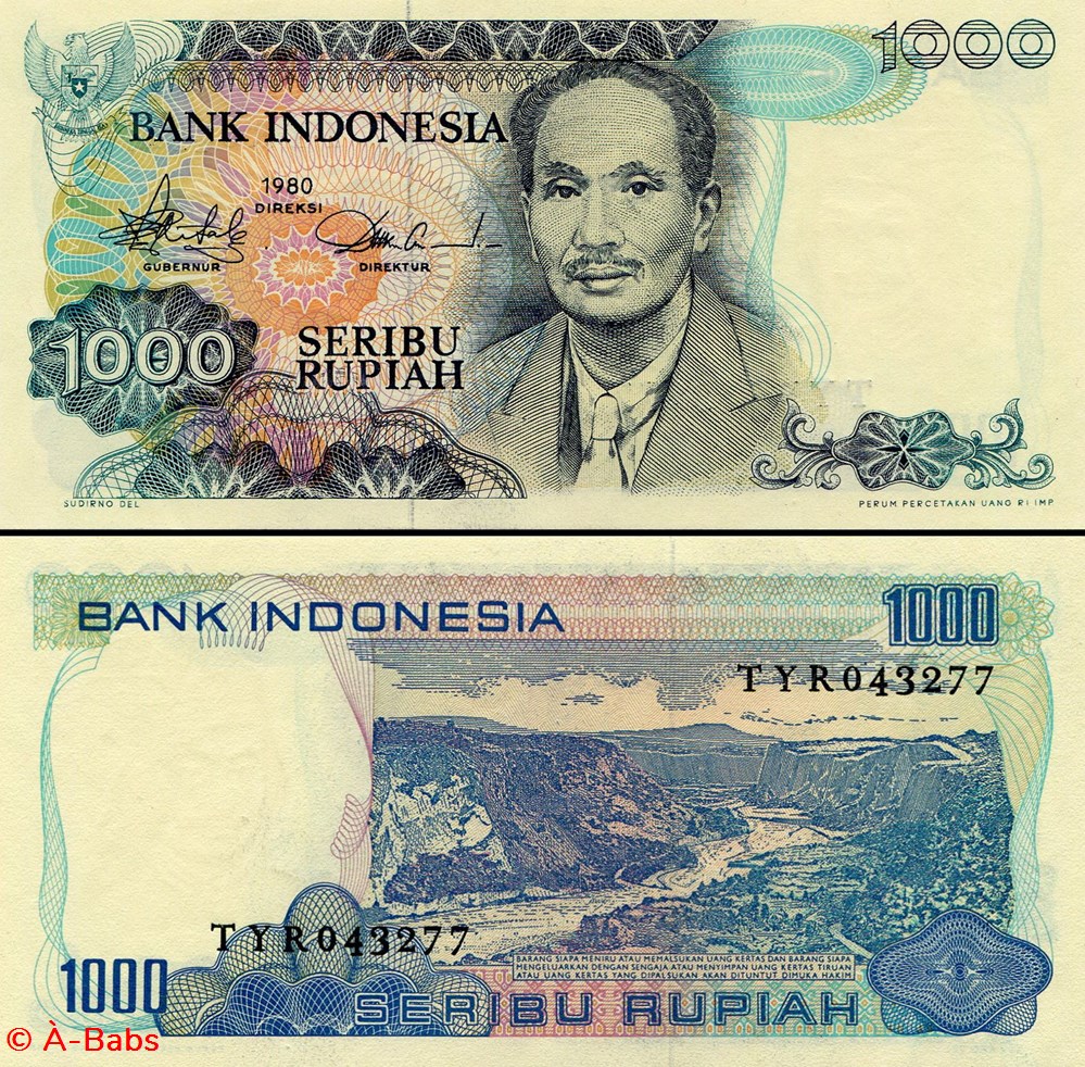 billets asie indonesie pick 119 1000 roupies 1980
