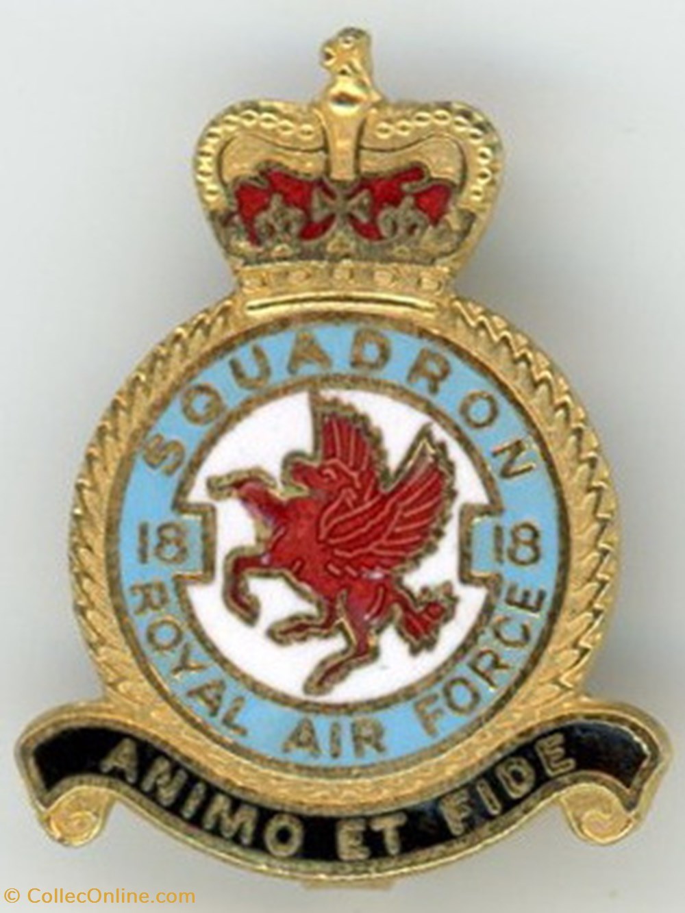 Insigne R.A.F - 18° Squadron (XVIII°) militaria medailles insignes insigne r a f 18 squadron xviii