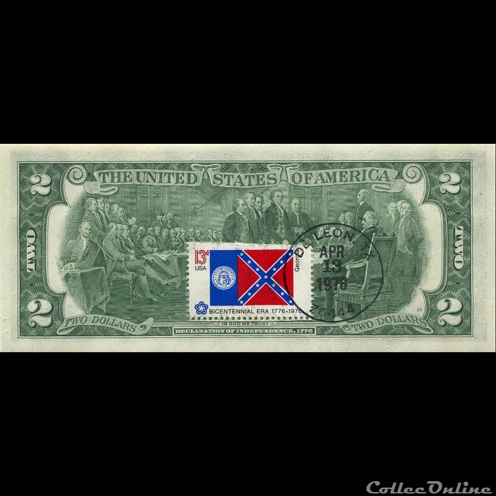 K- Dallas District - 2$ Federal Reserve Notes - Small Size 1976 Series billet amerique du nord etat uni k dallas district 2 federal reserve notes small size 1976 series