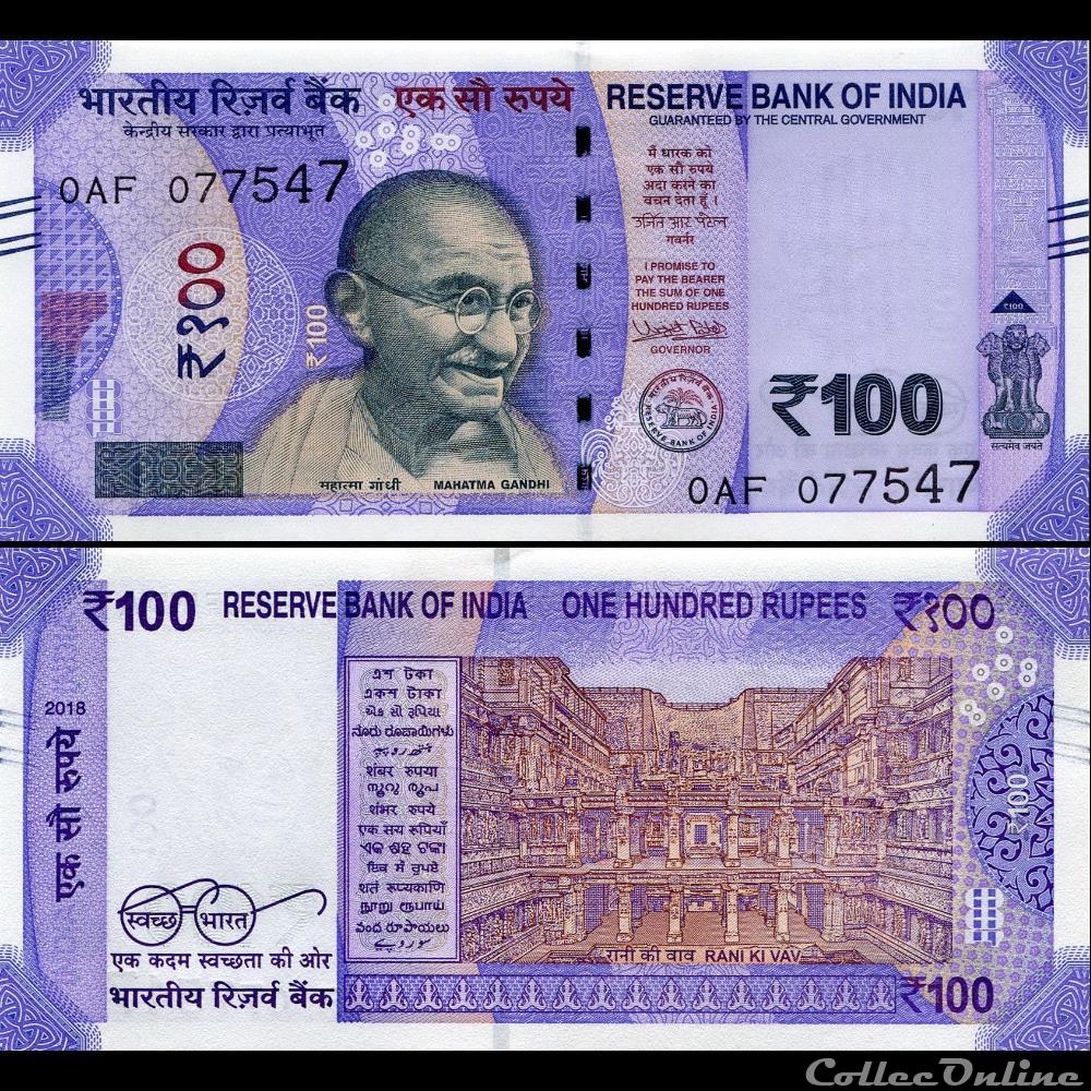 INDE - PICK 112a1 - 100 ROUPIES - 2018 billet asie inde pick 112a1 100 roupies 2018