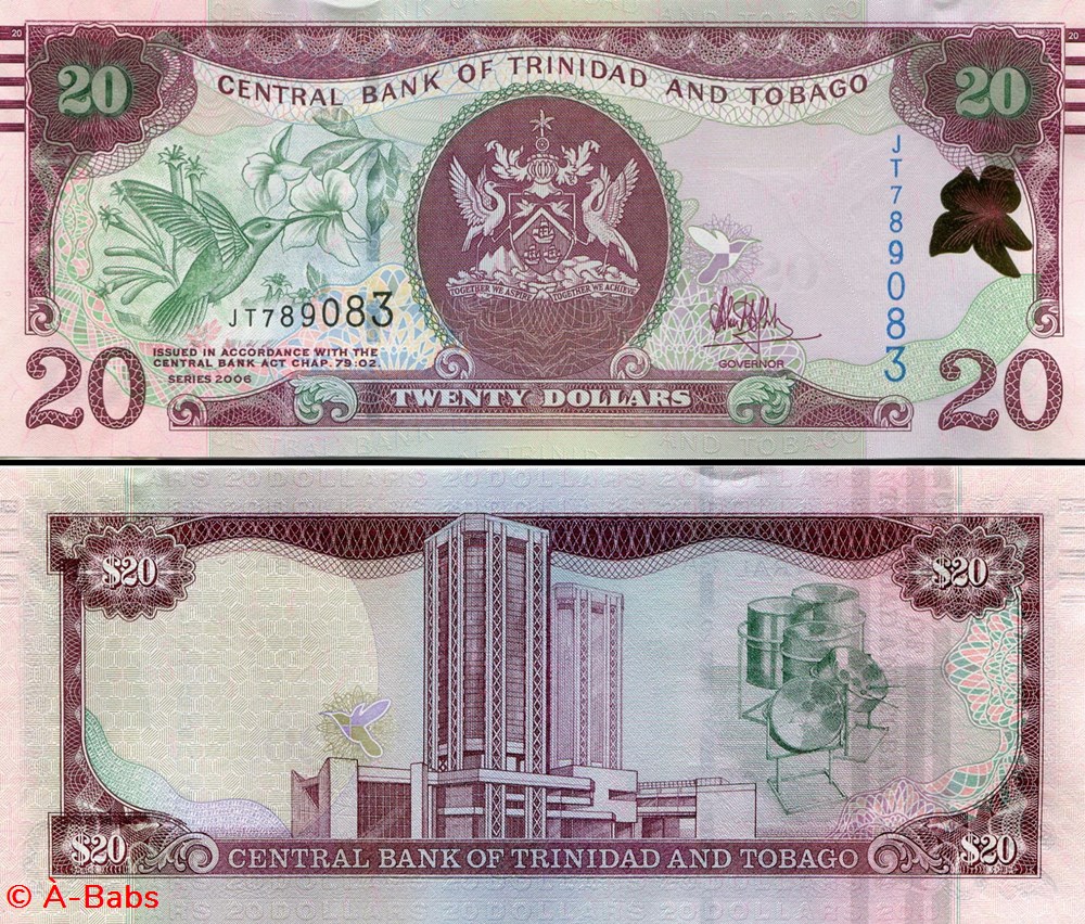 TRINIDAD ET TOBAGO - PICK 49a3 - 20 DOLLARS - 2006 billets amerique centrale caraibes trinite trinidad et tobago pick 49a3 20 dollars 2006
