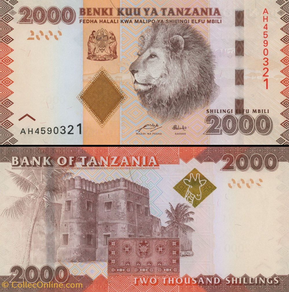 TANZANIE - PICK 42a - 2000 SHILINGI - 2011 billets afrique tanzanie pick 42a 2000 shilingi 2011