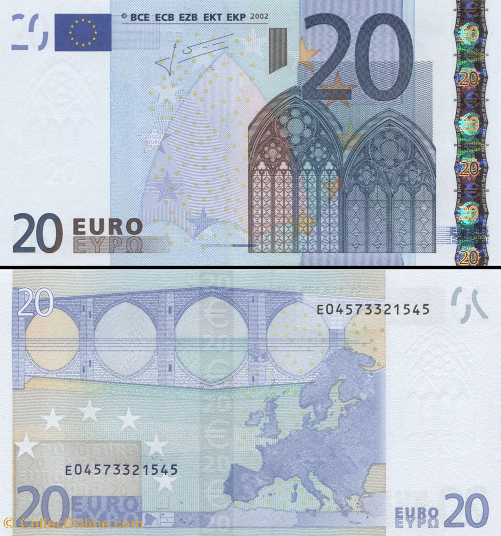 20 EUROS - SIGNATURE TRICHET - PICK 10 E - SLOVAQUIE billets 20 euros signature trichet pick 10 e slovaquie