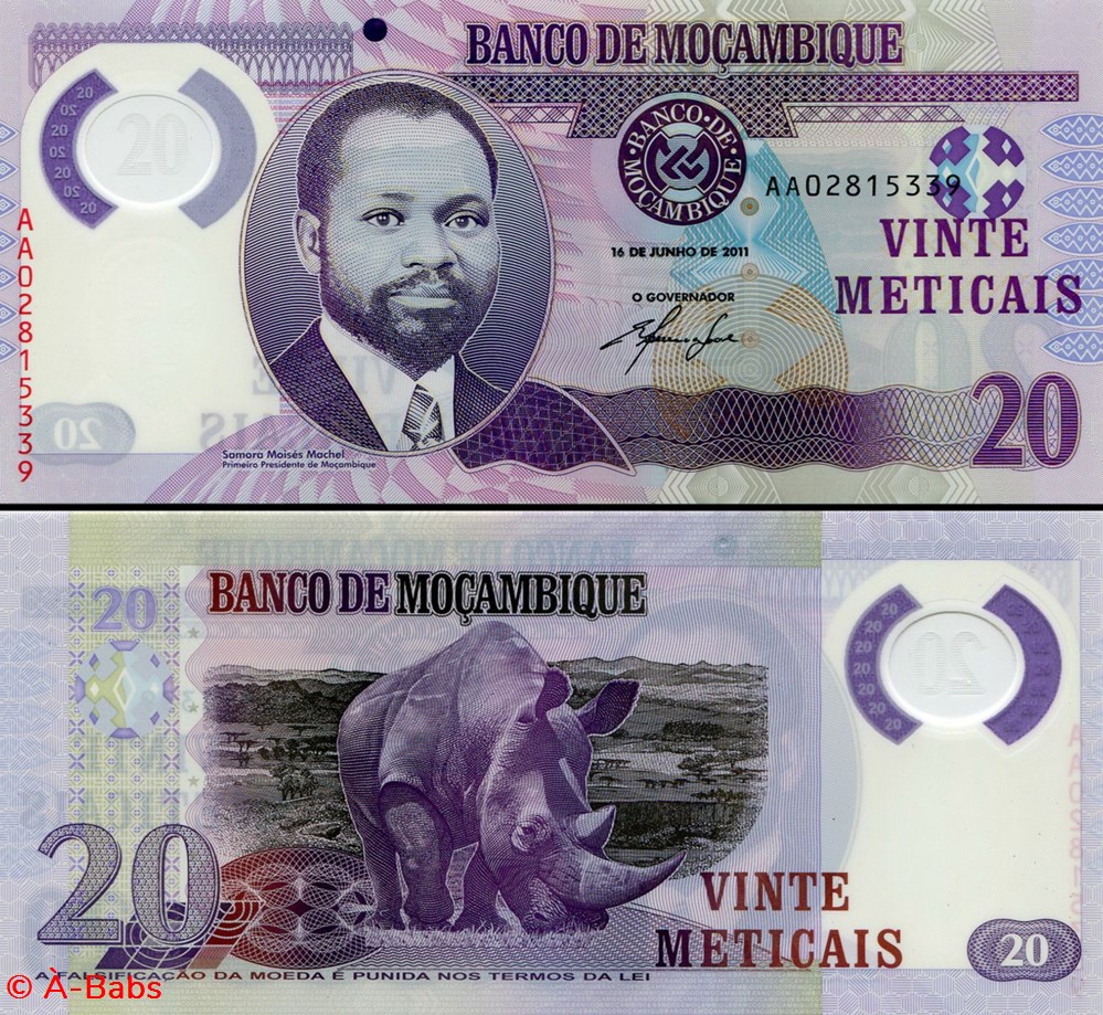 billets afrique mozambique pick 149 20 meticais 2011