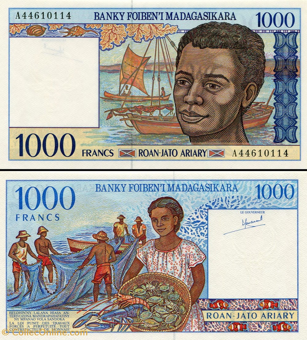 MADAGASCAR - PICK 076a - 1000 ARIARY - 1994 billets afrique madagascar pick 076a 1000 ariary 1994