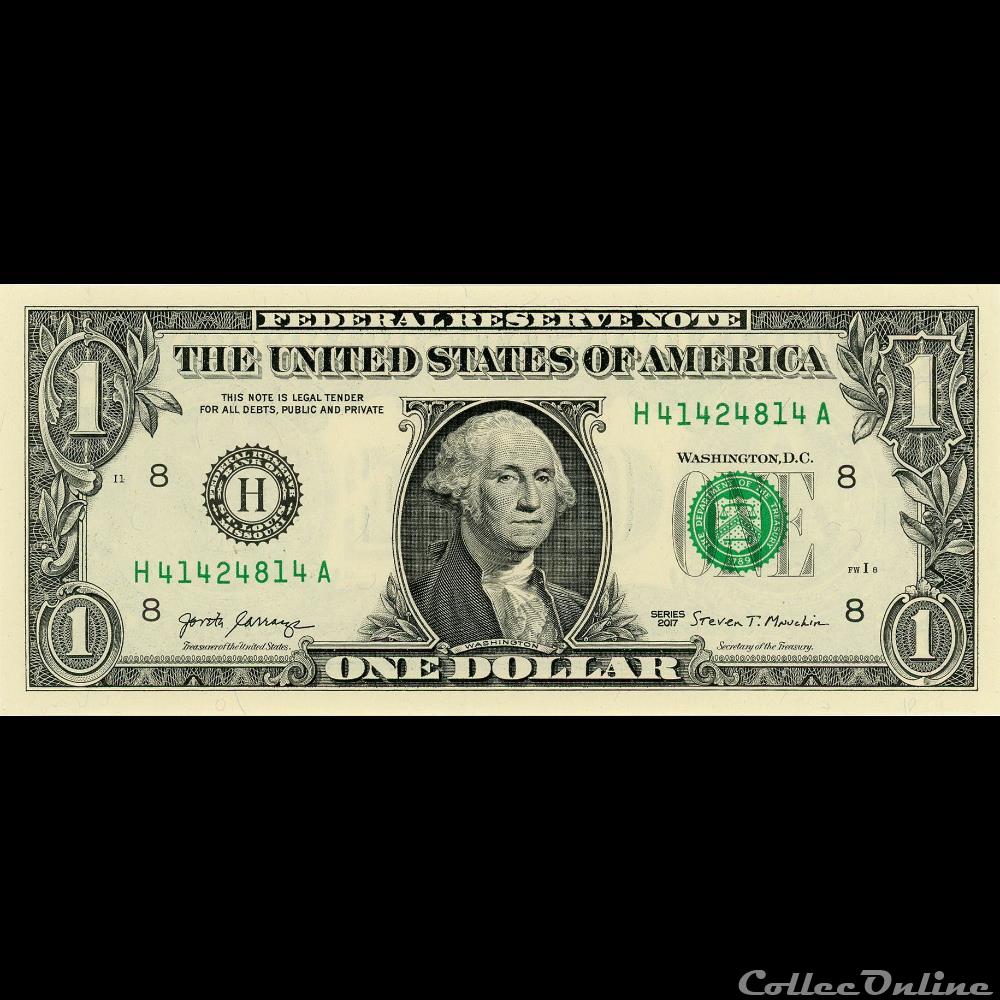 billets amerique du nord etats unis h 1 federal reserve notes small size 2017 series