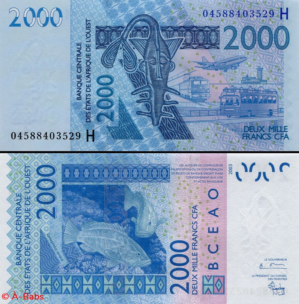 B.C.E.A.O - FRANCS CFA - NIGER - LETTRE H - 2000 FRANCS - PICK 616 H b billets afrique b c e a o francs cfa niger lettre h 2000 francs pick 616 h b