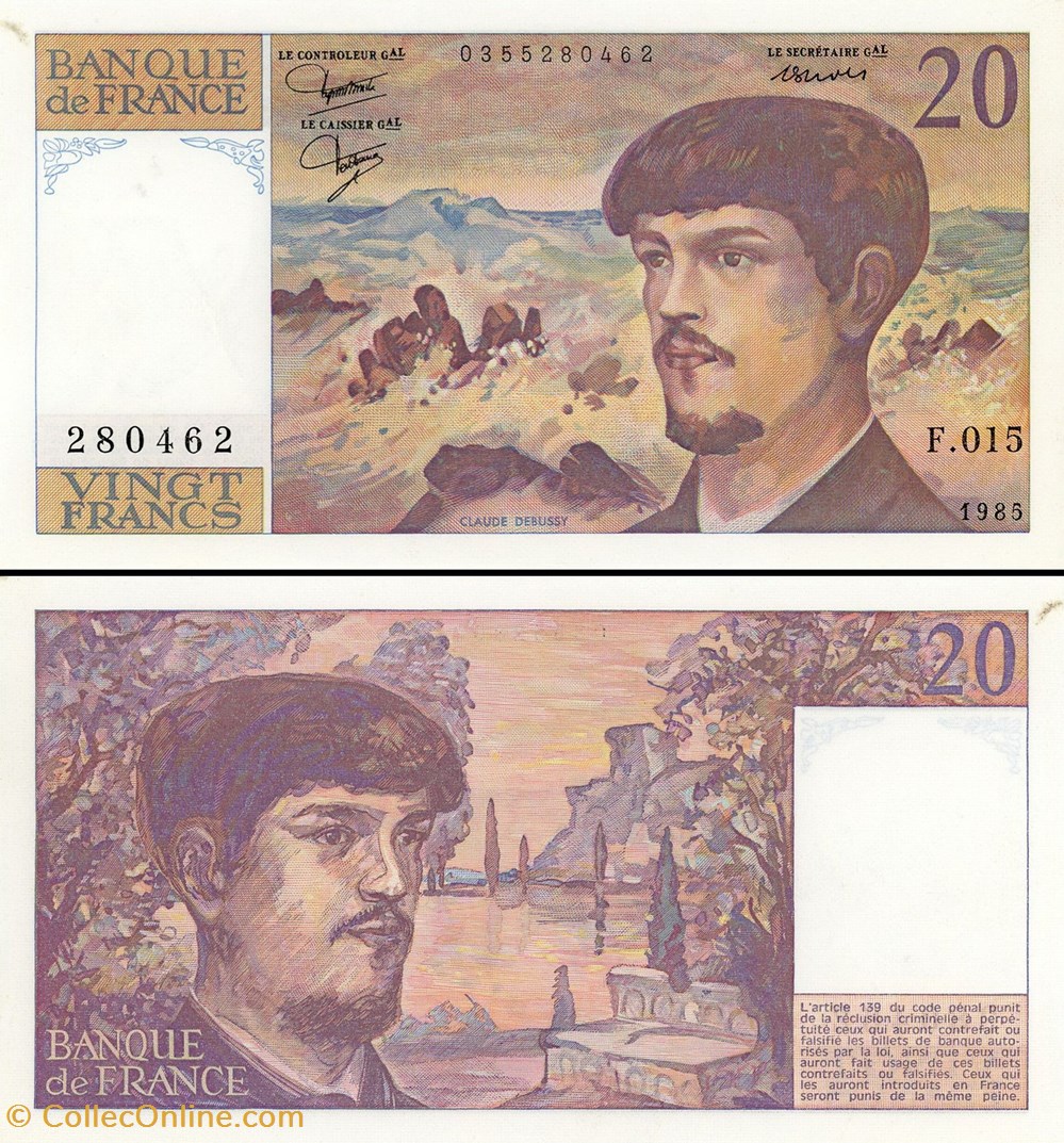 billets europe france 20 francs 1985 f 015
