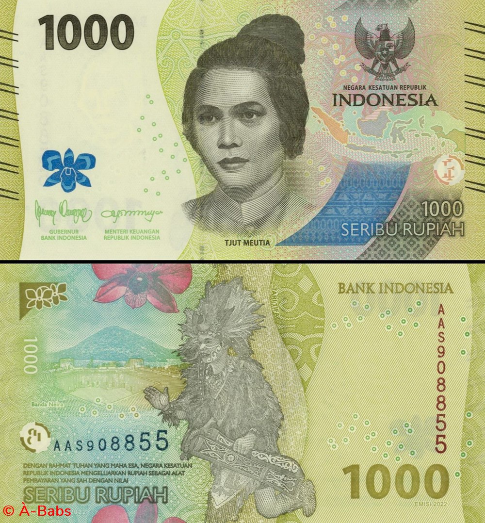 billets asie indonesie pick 162 a 1000 roupies 2022