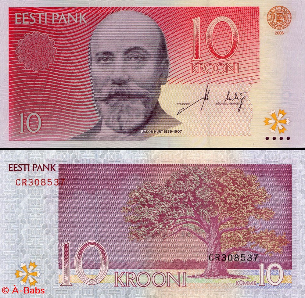 billets europe estonie pick 86 a 10 krooni 2006